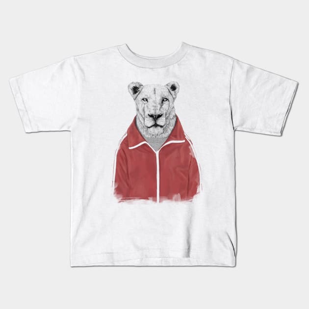 Sporty lion Kids T-Shirt by soltib